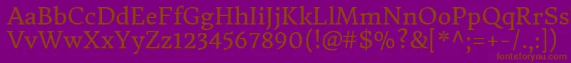 DonegaloneRegular Font – Brown Fonts on Purple Background