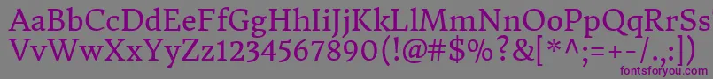 DonegaloneRegular Font – Purple Fonts on Gray Background