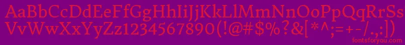 DonegaloneRegularフォントについての詳細 フォントDonegaloneRegular – 紫の背景に赤い文字