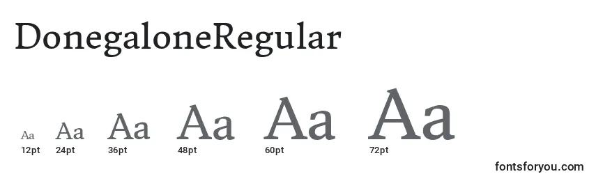 Размеры шрифта DonegaloneRegular