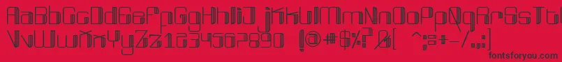 BroadwayFree Font – Black Fonts on Red Background
