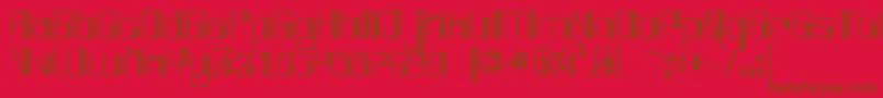 Saiba mais sobre a fonte BroadwayFree Fonte BroadwayFree – fontes marrons em um fundo vermelho