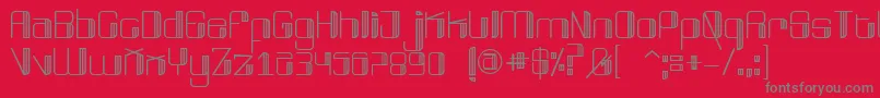 BroadwayFree-Schriftart – Graue Schriften auf rotem Hintergrund