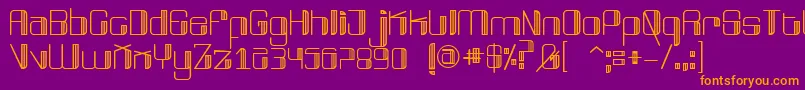 BroadwayFree Font – Orange Fonts on Purple Background