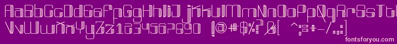 BroadwayFree Font – Pink Fonts on Purple Background