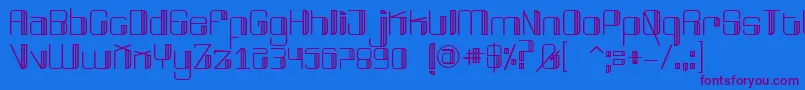 BroadwayFree Font – Purple Fonts on Blue Background
