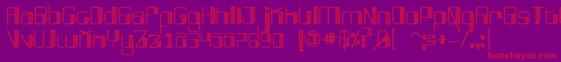 フォントBroadwayFree – 紫の背景に赤い文字