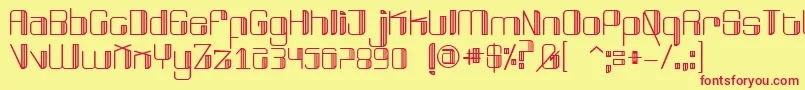 BroadwayFree Font – Red Fonts on Yellow Background