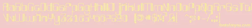 BroadwayFree Font – Yellow Fonts on Pink Background