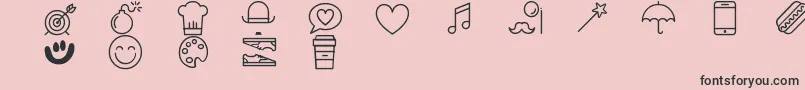 LetMeTakeASelfie Font – Black Fonts on Pink Background