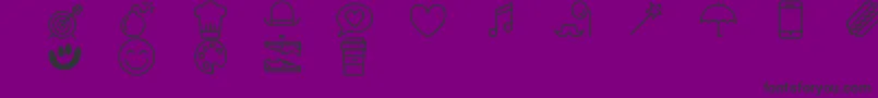 LetMeTakeASelfie-fontti – mustat fontit violetilla taustalla
