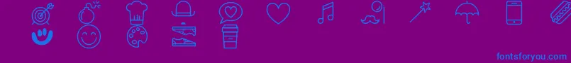 LetMeTakeASelfie Font – Blue Fonts on Purple Background