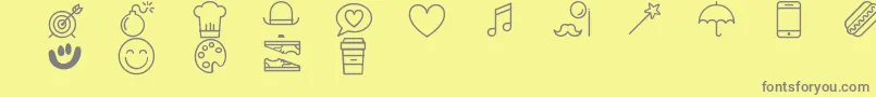 LetMeTakeASelfie Font – Gray Fonts on Yellow Background