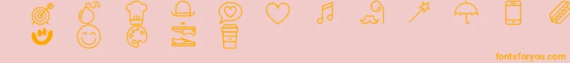 LetMeTakeASelfie Font – Orange Fonts on Pink Background