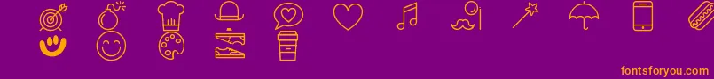 LetMeTakeASelfie Font – Orange Fonts on Purple Background