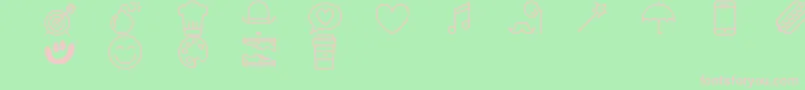 LetMeTakeASelfie Font – Pink Fonts on Green Background