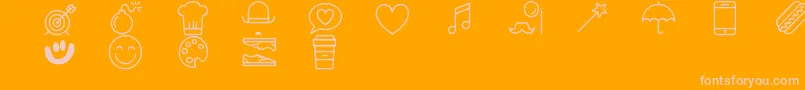 LetMeTakeASelfie Font – Pink Fonts on Orange Background