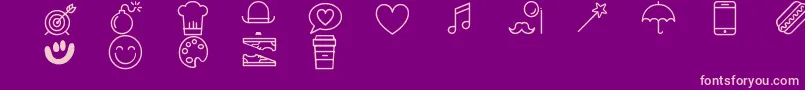 LetMeTakeASelfie Font – Pink Fonts on Purple Background