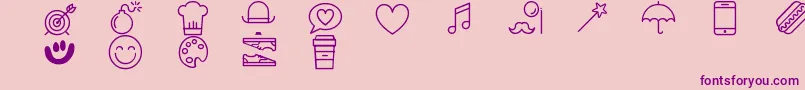 LetMeTakeASelfie Font – Purple Fonts on Pink Background