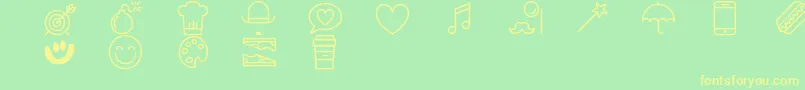 LetMeTakeASelfie Font – Yellow Fonts on Green Background