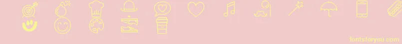 LetMeTakeASelfie Font – Yellow Fonts on Pink Background