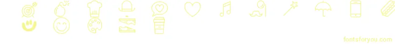LetMeTakeASelfie Font – Yellow Fonts on White Background