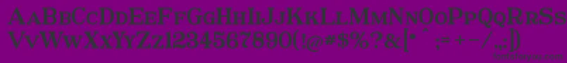 Fonte Postamt – fontes pretas em um fundo violeta