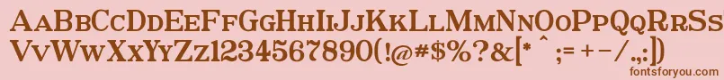 Postamt Font – Brown Fonts on Pink Background