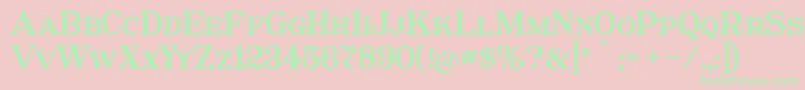 Postamt Font – Green Fonts on Pink Background