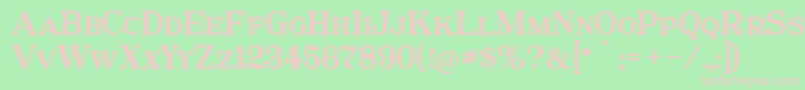 Postamt Font – Pink Fonts on Green Background