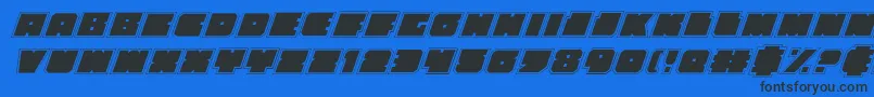 Anakefkaai Font – Black Fonts on Blue Background