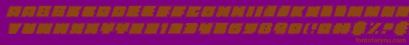 Anakefkaai Font – Brown Fonts on Purple Background