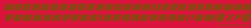Anakefkaai Font – Brown Fonts on Red Background