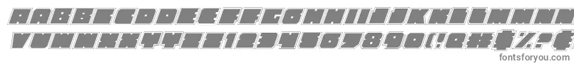 Anakefkaai-fontti – harmaat kirjasimet valkoisella taustalla