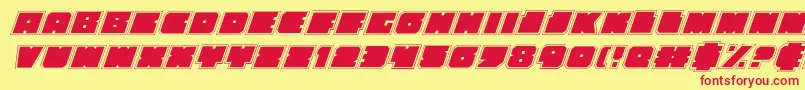 Anakefkaai Font – Red Fonts on Yellow Background
