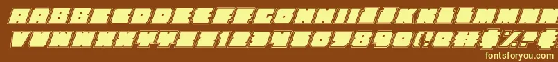 Anakefkaai Font – Yellow Fonts on Brown Background