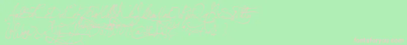 Fonte JellykaBeesAntiqueHandwriting – fontes rosa em um fundo verde