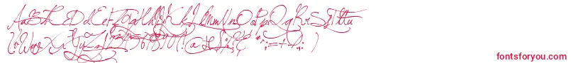 JellykaBeesAntiqueHandwriting Font – Red Fonts on White Background