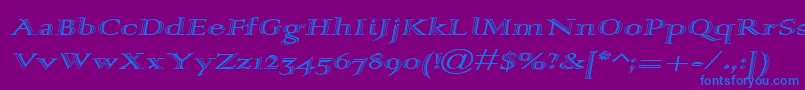 Alpharev Font – Blue Fonts on Purple Background