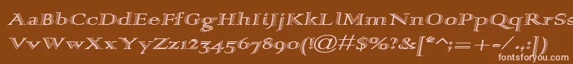 Шрифт Alpharev – розовые шрифты на коричневом фоне