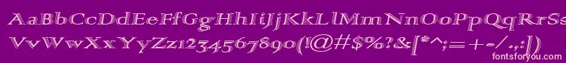 フォントAlpharev – 紫の背景にピンクのフォント