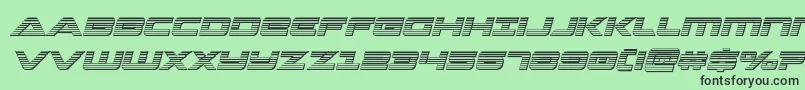 Strikelordchromeital Font – Black Fonts on Green Background