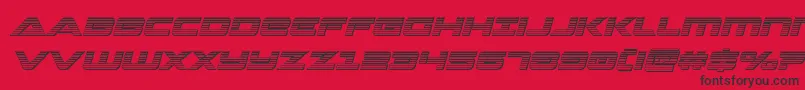 Strikelordchromeital Font – Black Fonts on Red Background