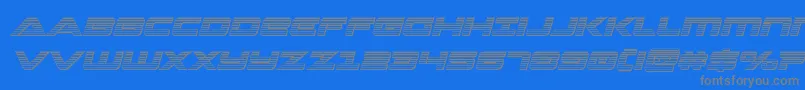 fuente Strikelordchromeital – Fuentes Grises Sobre Fondo Azul