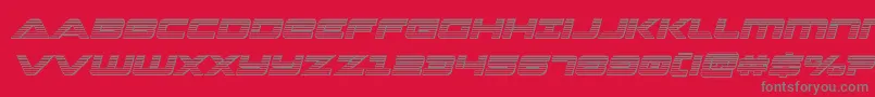 Strikelordchromeital Font – Gray Fonts on Red Background