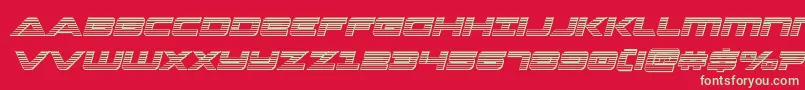 Strikelordchromeital Font – Green Fonts on Red Background