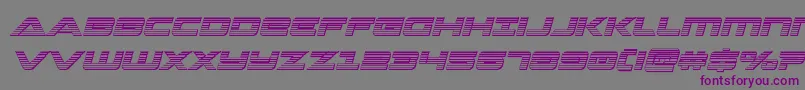 Strikelordchromeital Font – Purple Fonts on Gray Background