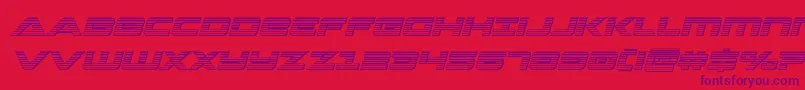 Strikelordchromeital Font – Purple Fonts on Red Background
