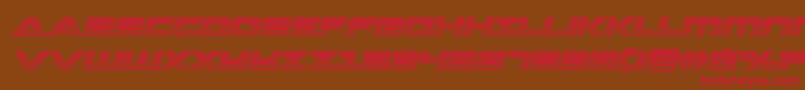 Strikelordchromeital Font – Red Fonts on Brown Background