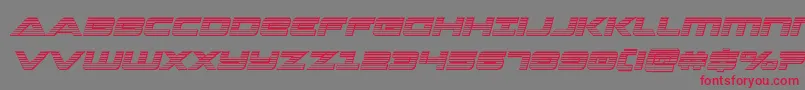 Strikelordchromeital Font – Red Fonts on Gray Background